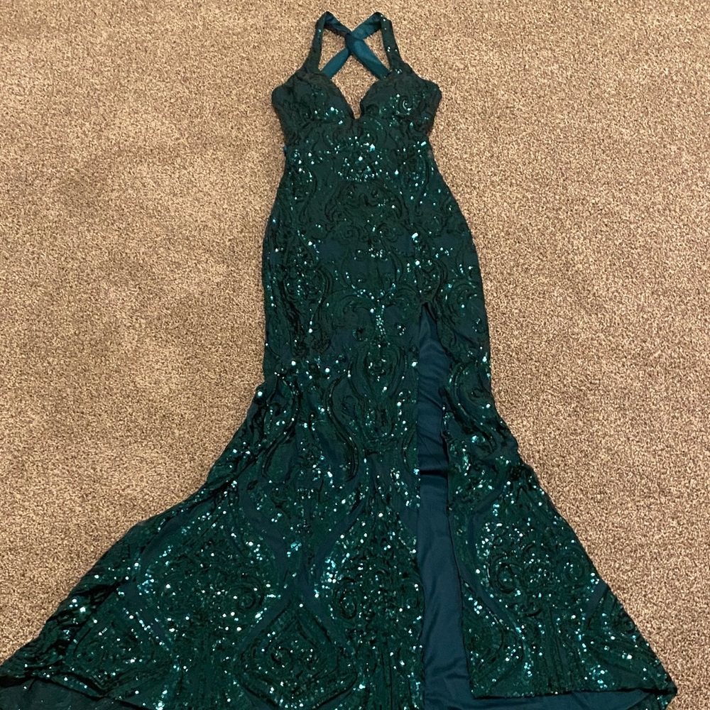 B Darlin Deep Green Dress 👗